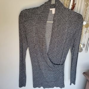 Banana republic sz xsmall gray/ light gray long sleeve top